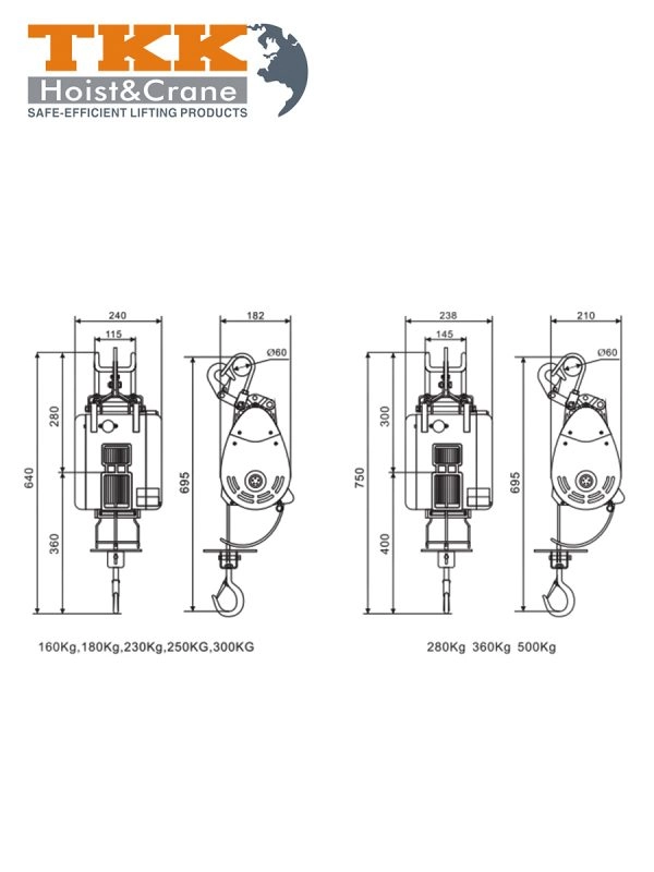 Suspending Mini Electric Winch