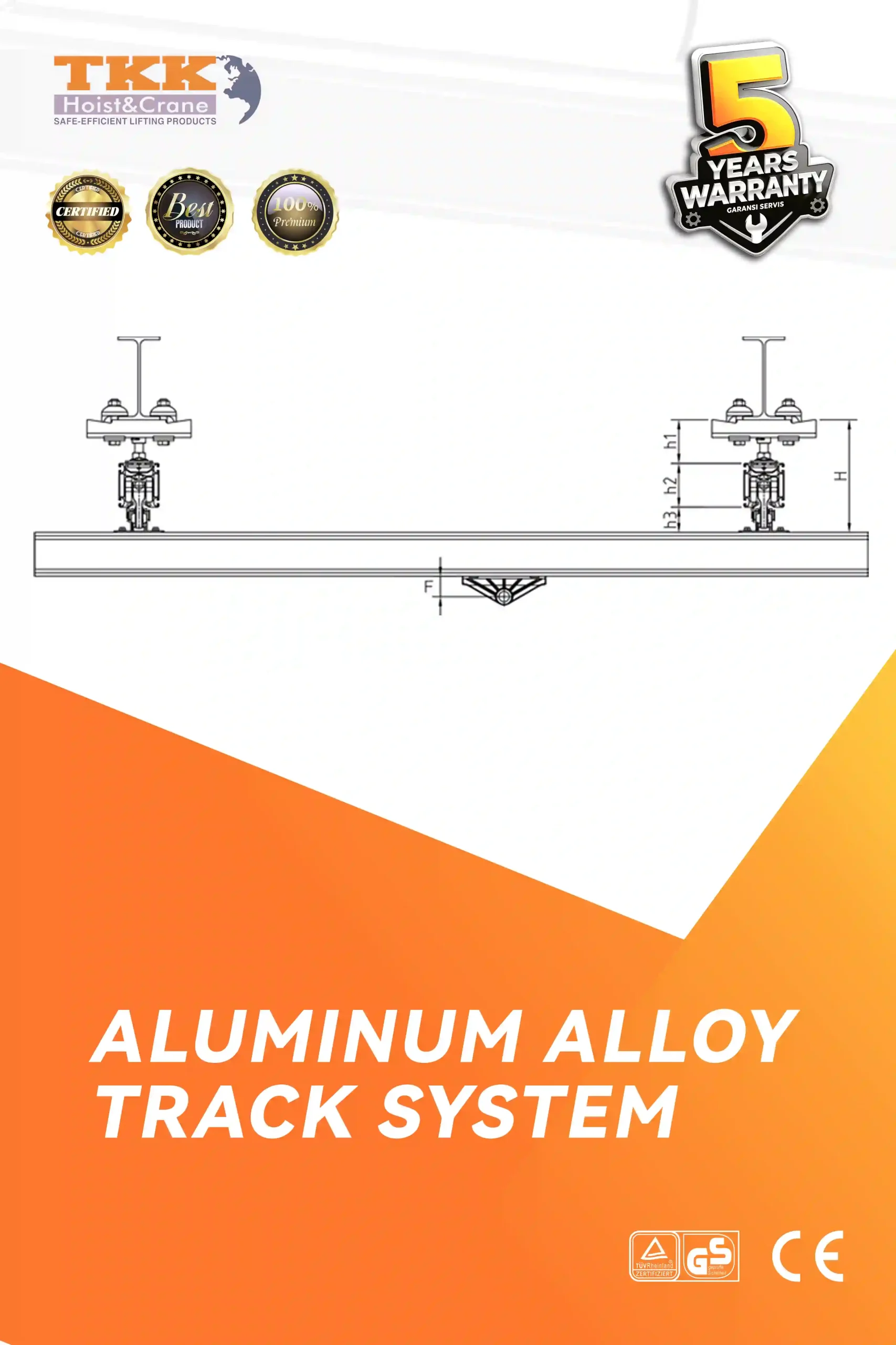 TKK Aluminum Alloy Track System – Modular KBK Crane Rail System (125kg–2000kg)