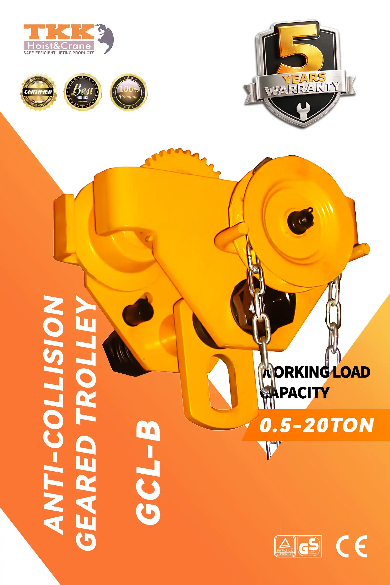 TKK GEARED TROLLEY - TOYO Manual Chain Travelling Trolley GCL-B