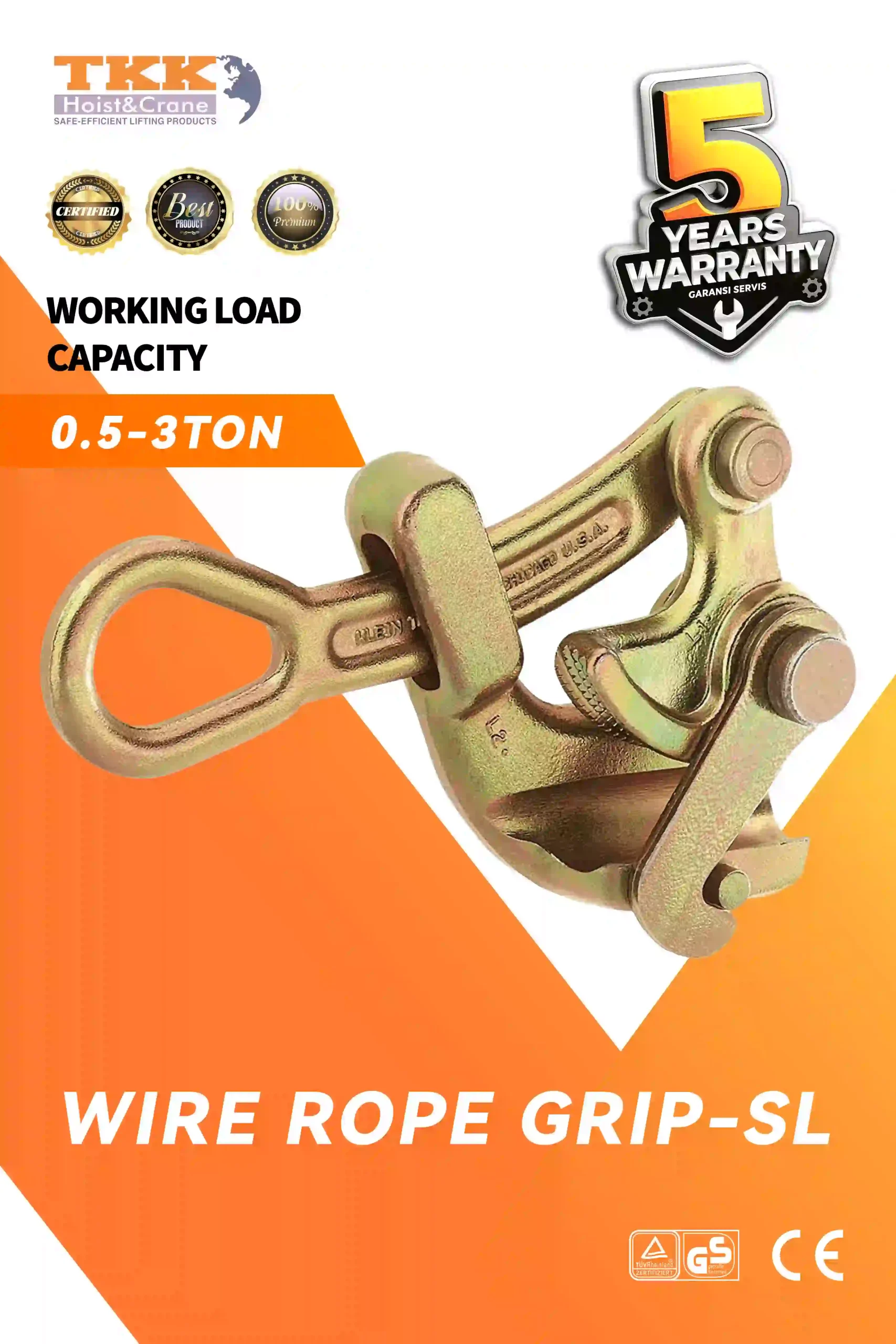 TKK Wire Rope Pulling Hoist (Aluminum Alloy)